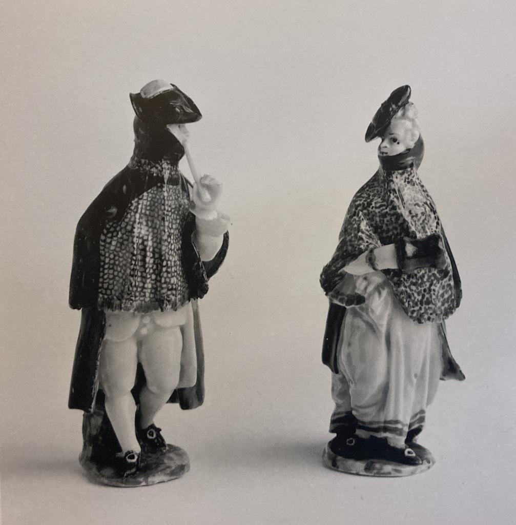 Coppia di maschere, Venezia, Cozzi, 1780 ca, porcellana policroma

